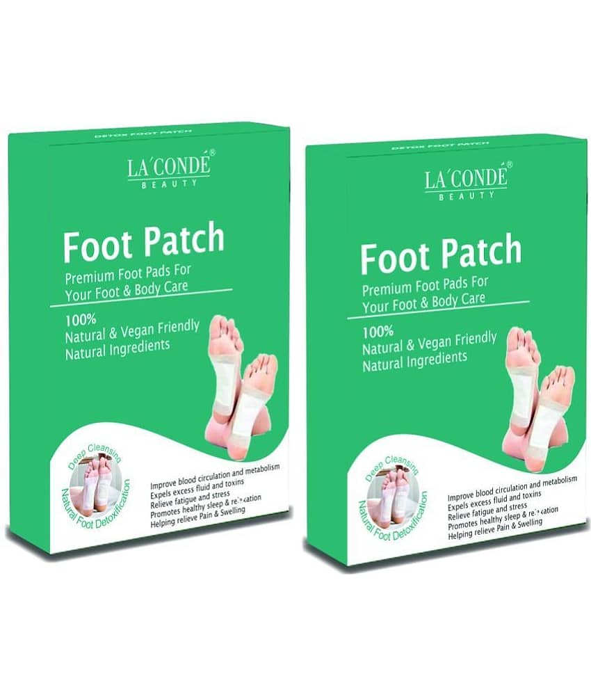 La'Conde Detox Foot 10 Patches, Pain Free Foot Pads Pack 2 Foot Patches
