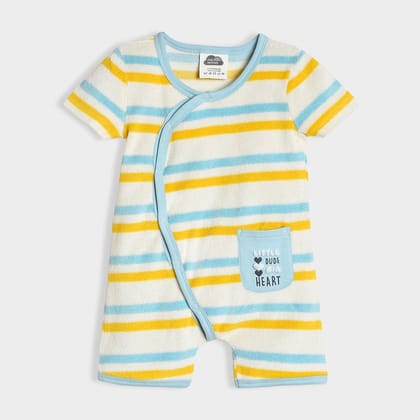 Dinomite Knitted Striper Romper-0 M / White