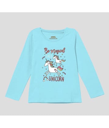Ariel Pack of 1 Girls Cotton Top ( Blue )