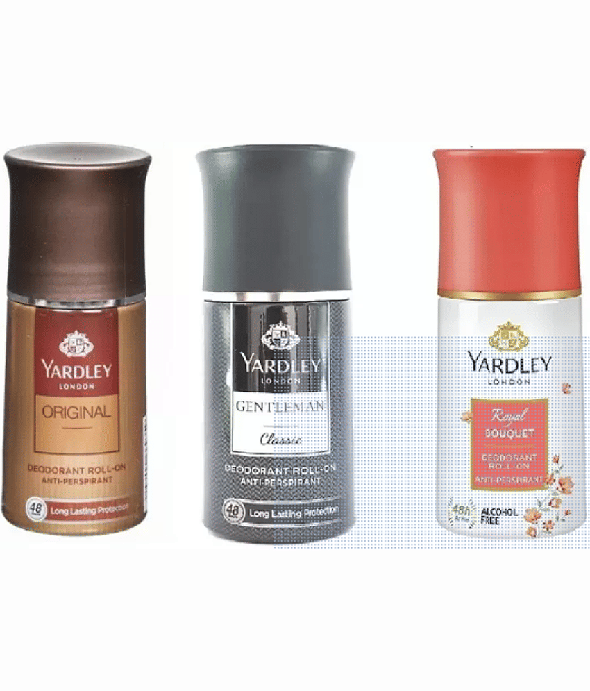 Yardley London Orignal ,Gentle man Classic ,London Rose Deodorant Roll-on Deodorant Roll-on - For Men & Women  (50 ml each, Pack of 3).