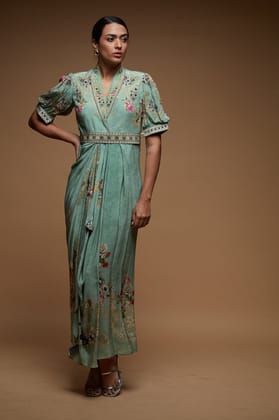 Aqua Color Dress-XS
