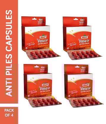 Jolly Pharma Vaseir Anti Piles Capsules - Fast Relief In Pain & Burning - Pain Relief Capsules Pack of 4