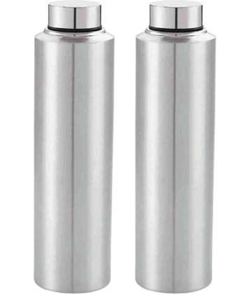 STEEPLE Steel Bottle Silver Stainless Steel Water Bottle 1000 mL ( Set of 6 )