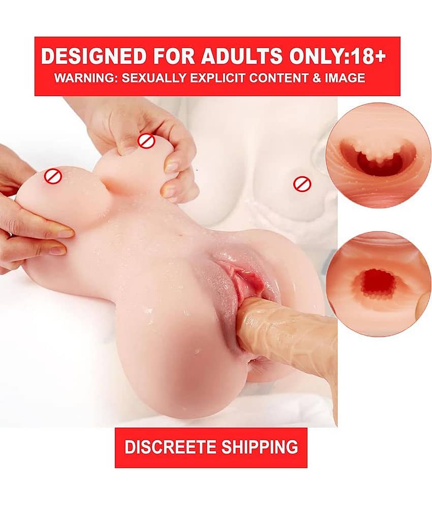 Half Body Mini Doll Silicone Pocket Pussy Sex Doll With Breast And vagina For Masturbation Toy  Free Lube By SEX TANTRA