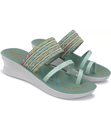 PENNEN Green Women's Flats