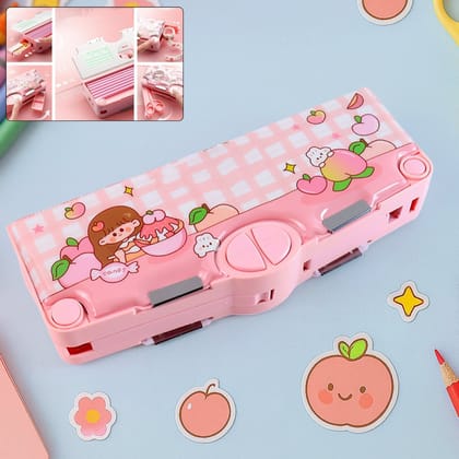 Multifunctional Cartoon Pencil Box (1 Pc)