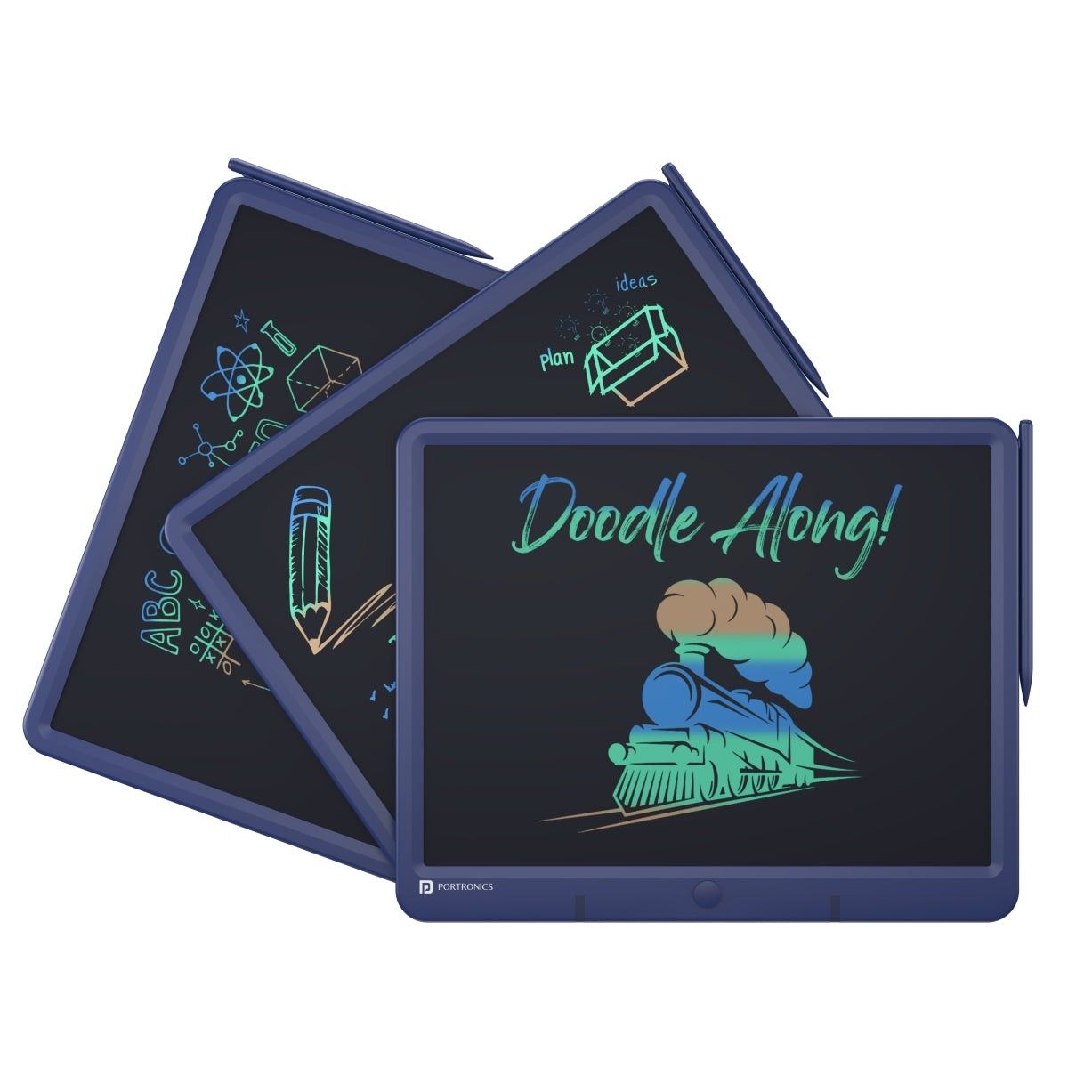 Portronics Ruffpad 15M, Multicolor LCD, One-Tap Erase, 15 Inches Screen, Smart Lock