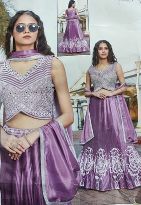 Designer lehenga with heavy blouse and dupatta