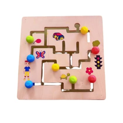 Zuvoy Path Finder Puzzle for Kids | Montessori Learning Toy | Fine Motor Skills & Problem-Solving Game | Eco-Friendly & Safe