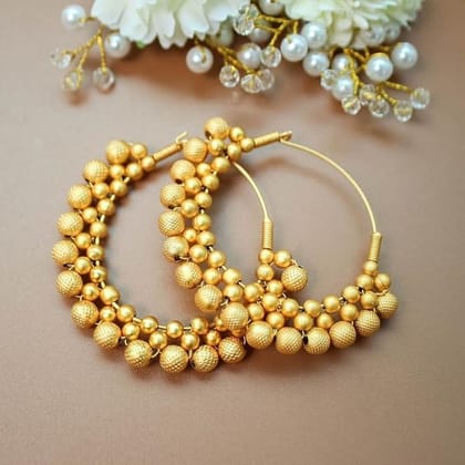 Trendisia Matt Gold-plated Hoop Earrings for women and girls