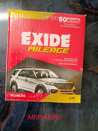 Exide Mileage ML38B20L Car Battery