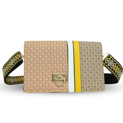 Stylish Sling Bag for Women and Girls Ideal for Travel Shopping and College Crossbody Sling Bag (Yellow)