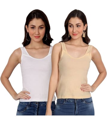 AIMLY Cotton Camisoles - Beige Pack of 2