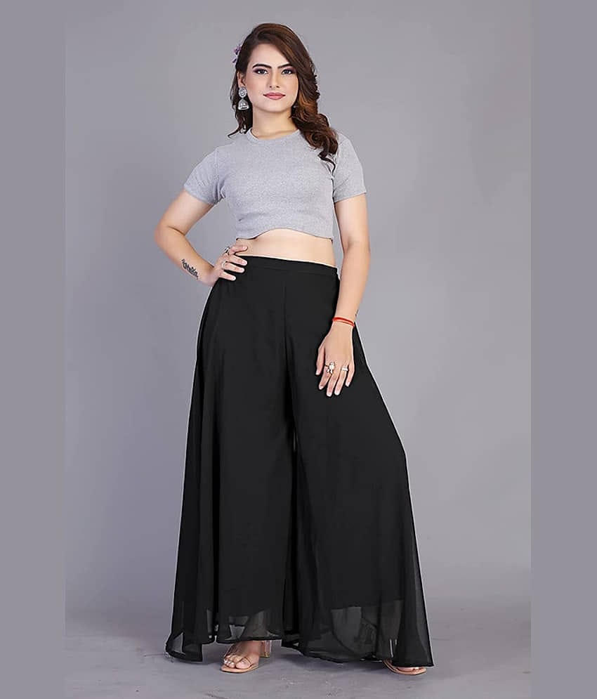 YASHASVI ENTERPRISE - Maroon Georgette Women's Palazzo ( Pack of 1 )