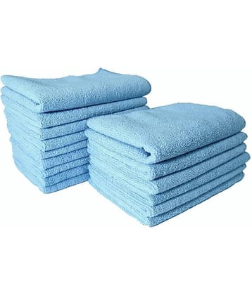 SOFTSPUN Microfiber Cloth -15pcs - Small - 20x30cms - 340 GSM Sky Blue - Thick Lint & Streak-Free Multipurpose Cloths -Automotive Microfibre Towels for Car Bike Cleaning Polishing Washing & Detailing