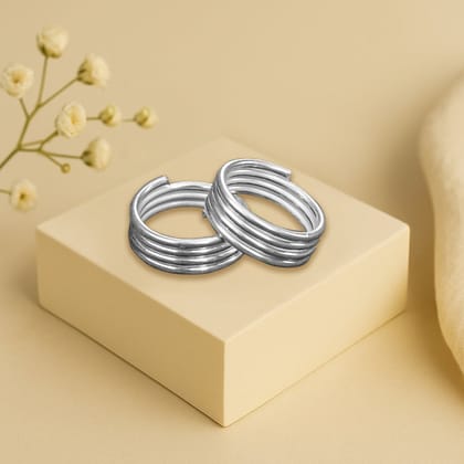 Silver Spiral Toe Ring (Pair)
