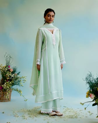 Mint Frost Dupatta-Free Size / Mint Frost
