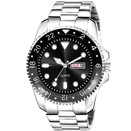 Black Day-Date Function Casual Analog Watch for Men LR129