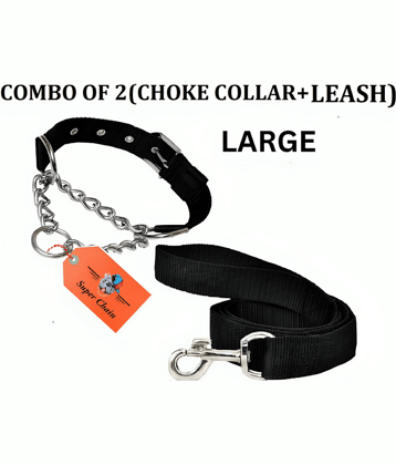 Abhikram - Black Combo (Collar Belt and Leash) ( Small )