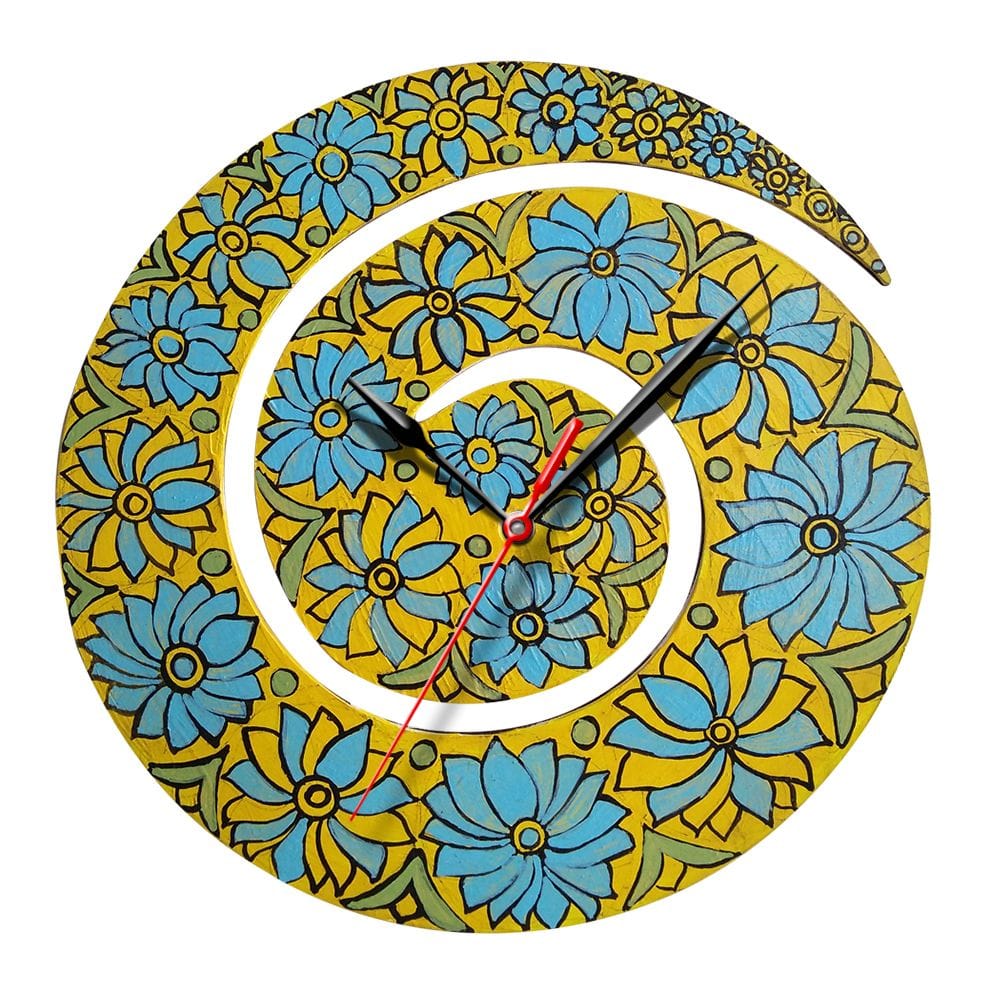Kalamkari on Spiral Clock DIY Kit by Penkraft
