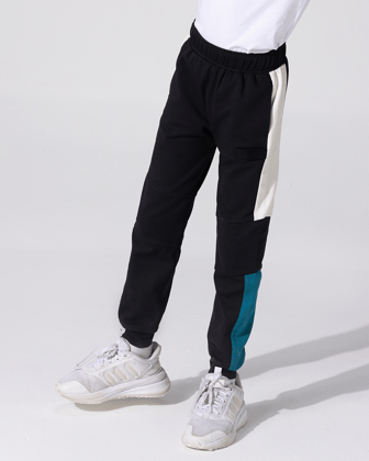 Colour Block Joggers-4-5 Y / Midnight black