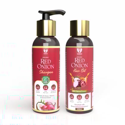 Onion Hair Oil & Onion Hair Shampoo Combo | 400 ML