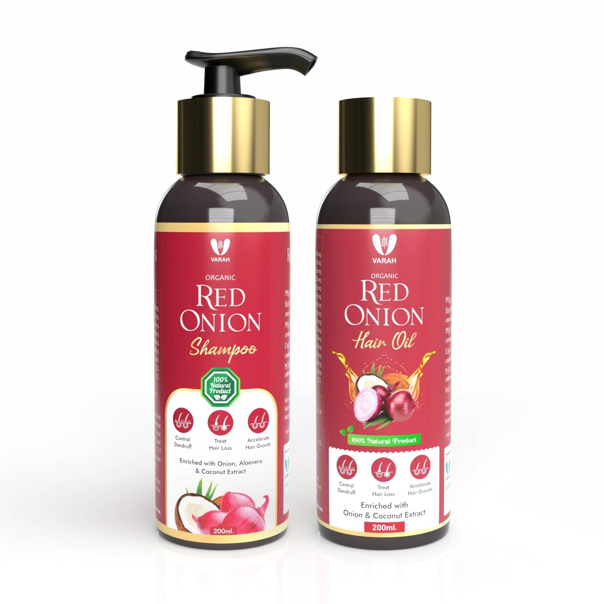 Onion Hair Oil & Onion Hair Shampoo Combo | 400 ML