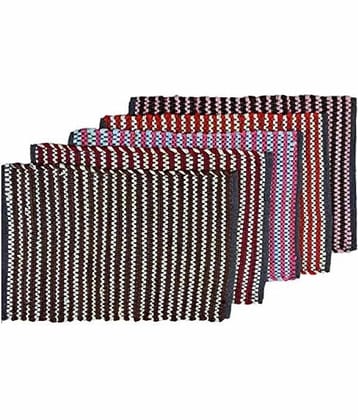 AMRO Beautility Needs - Regular Cotton Door Mat ( 40 X 60 cm ) Set of 5 - Multi