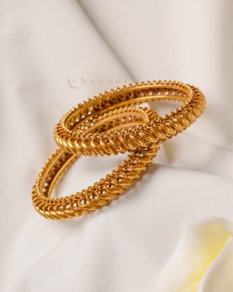 Gold Polish Silver Bangle CHB1157 (Single)
