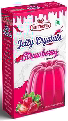 Butterfly Instant Jelly Crystals, 100g (Strawberry)  by Butterfly Dessert Mixes and Bakery Needs.