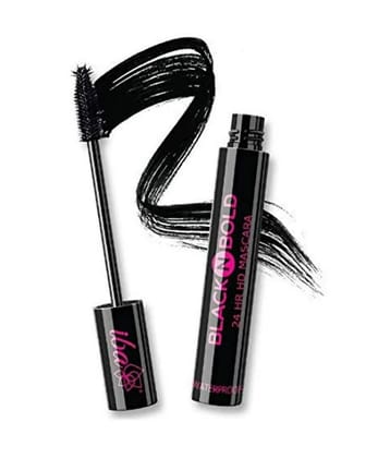 Iba Black N Bold 24 Hr Hd Mascara, Black, 8 ml Waterproof, Lengthening, Curling, Volumising, (Pack of 1)