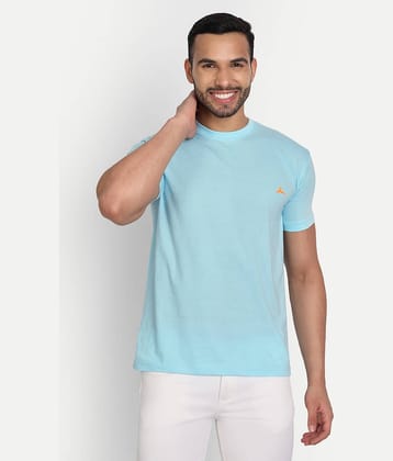 Zeffit Pack of 1 Cotton Blend Regular Fit Men's T-Shirt ( Turquoise )