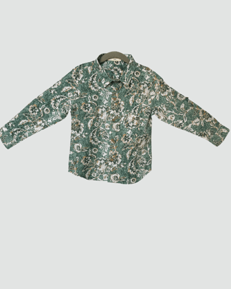 Forest Fern Print Shirt-6-9 months