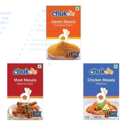 Chukde Spices Meat 100 Chicken 100 Garam Powder 100