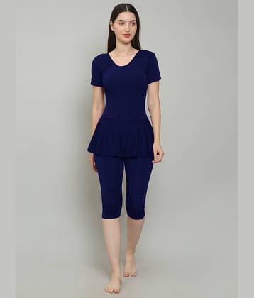 MEGASKA Blue One Piece Swimming Costume