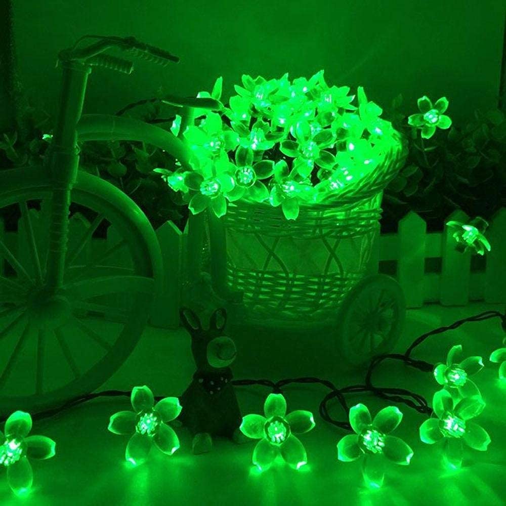 GLOWSERIE Green Blossom LED Fairy Lights – Elegant Decorative Lighting for Weddings & Décor