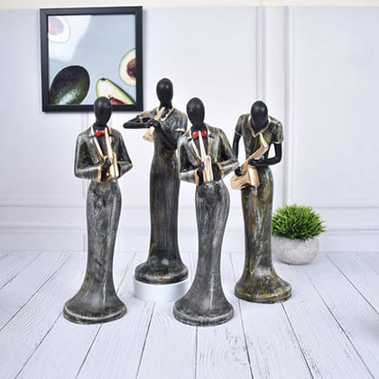 Musical Ladies Playing Instrument Statues