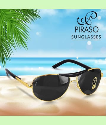 PIRASO Black Pilot Sunglasses ( Pack of 1 )