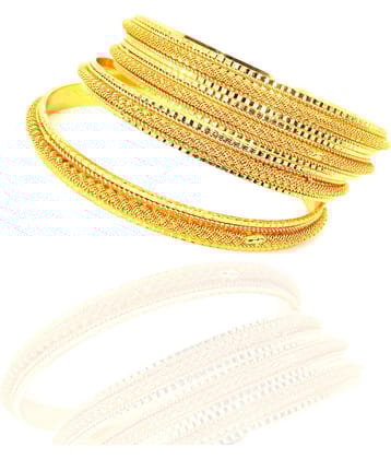 KRIMO Traditional Gold Plated Designer Bangles Jewellery For Women / Girls-10091