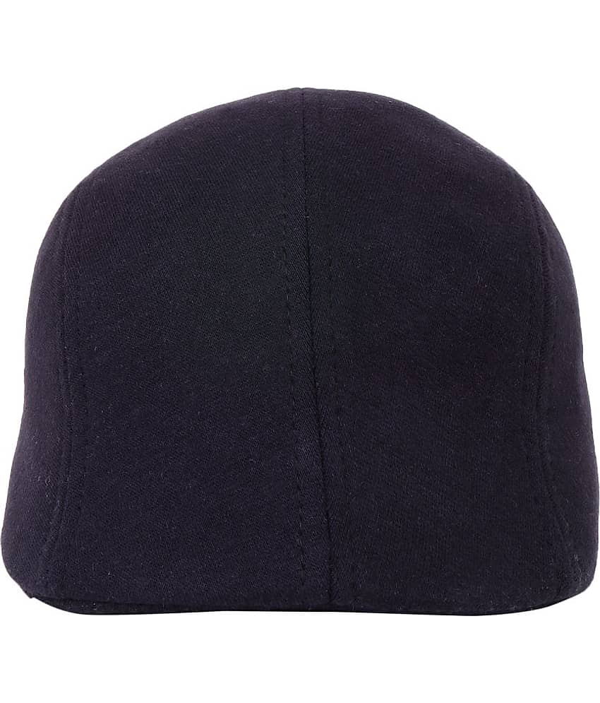 Zacharias - Black Cotton Men's Cap ( Pack of 1 )