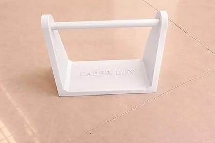 Thermal Label Roll Holder Stand, 3D Printed, Compatible with Shipping Label Printers (White)