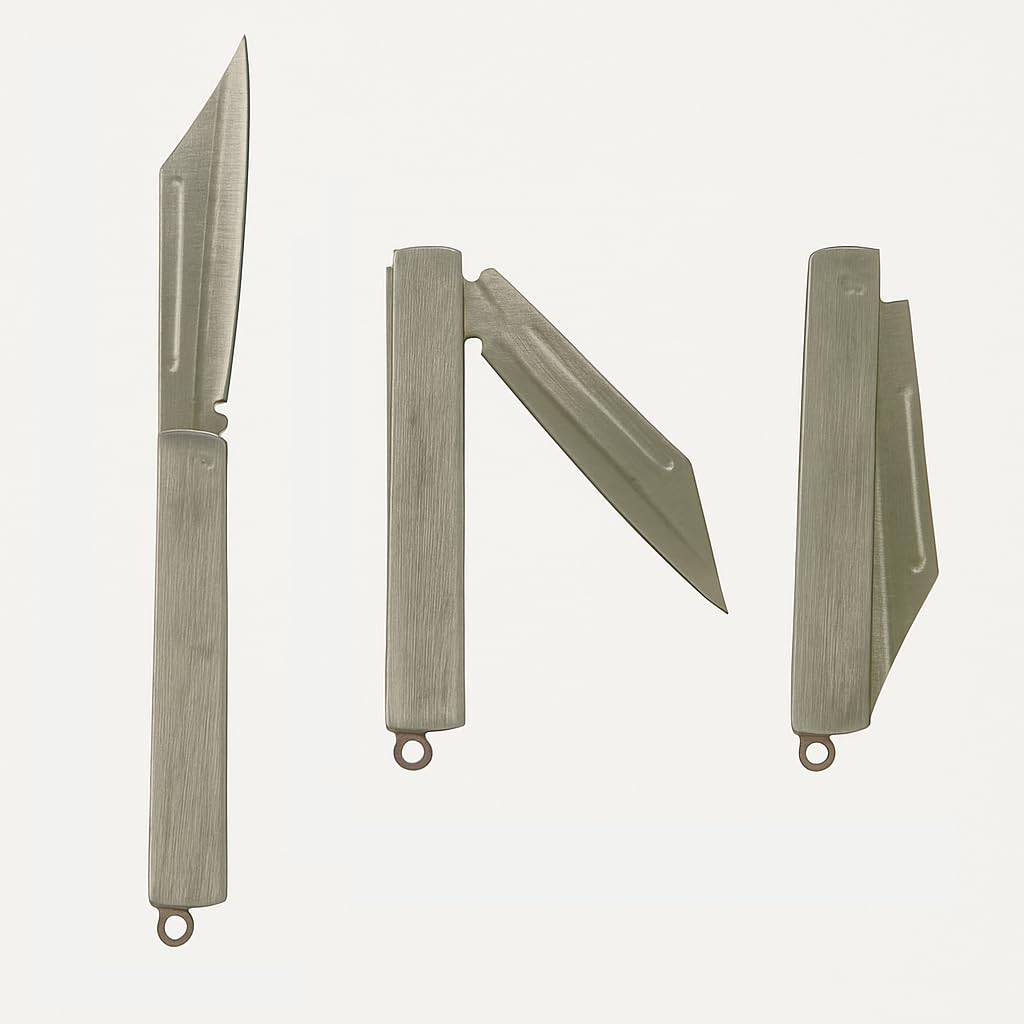 Foldable Kitchen Knife - 6 � Inch (Pack of 3) | Stainless Steel Folding Pocket Knives | Travel Friendly Portable Cutter for Fruit Cutting, Vegetables & Office Use | Pocket Folding Knife for Travelling