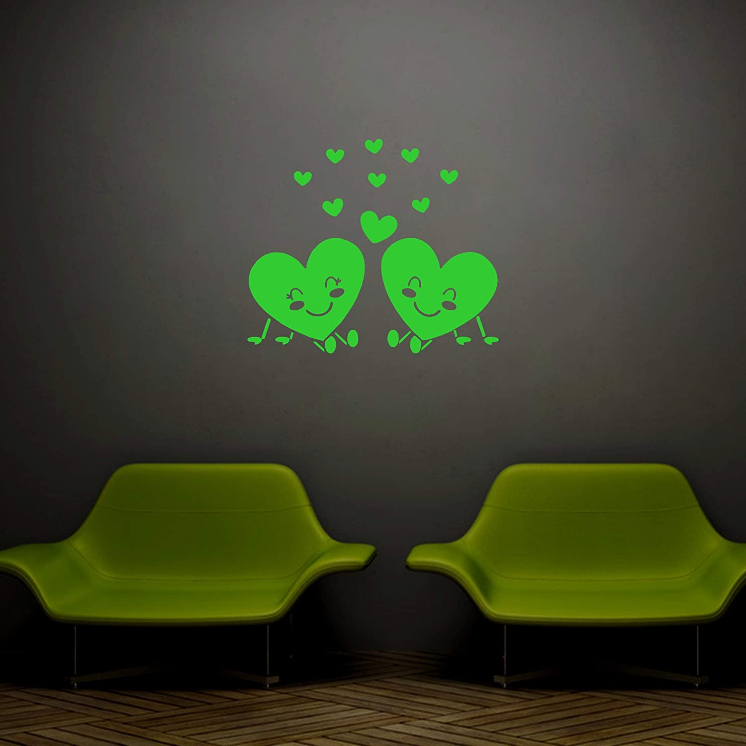 DreamKraft Glow in The Dark Kids Room Decor Radium Sticker (Green, 17 cm X 25 cm)