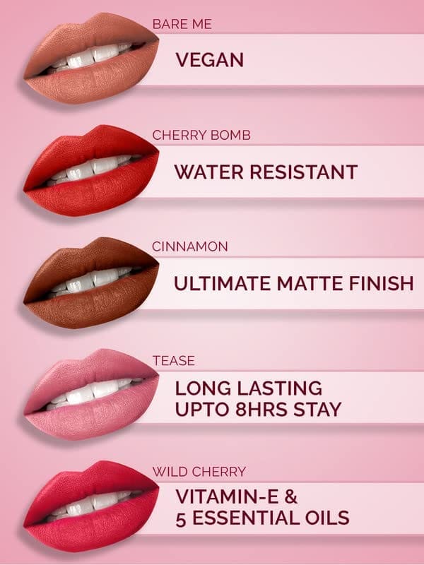 STARSTRUCK BY SUNNY LEONE Intense Matte Lip Color | VEGAN and has Vitamin-E & Essential Oils � Almond, Sesame, Sunflower, Jojoba