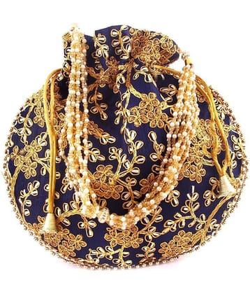 Raj Blue Silk Potli