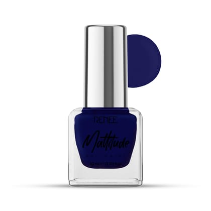 RENEE Mattitude Nail Paint - Midnight Glow| Quick Drying| Matte Finish| Long Lasting| Chip resisting Formula with High coverage| Acetone & Paraben Free| 10 Ml RENEE Mattitude Nail Paint - Midnight Glow| Quick Drying| Matte Finish| Long Lasting| Chip resi