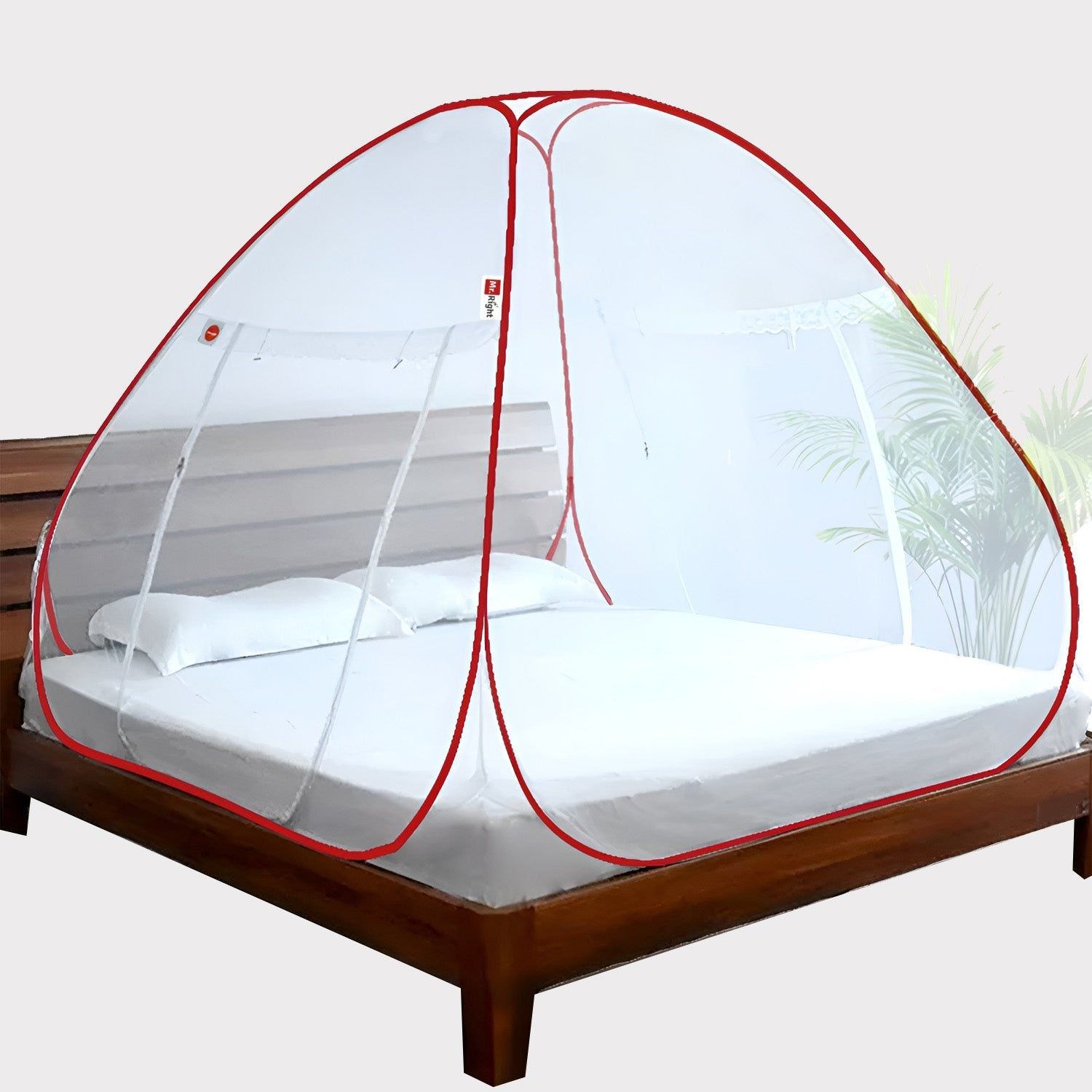 Mosquito Net for King Size Double Bed-King Size Double Bed / Red