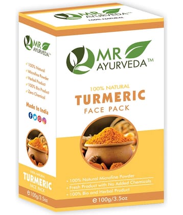 MR Ayurveda Organic Turmeric Powder Face Pack Masks 100 gm