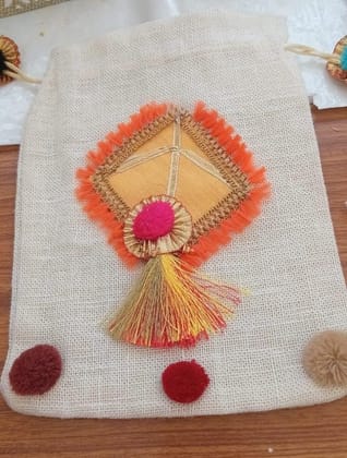 Jute Made Pouch holds 500g by Radha Wallab Production