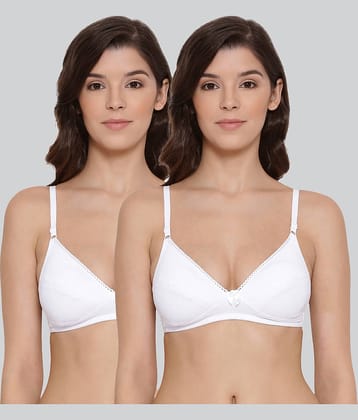 LYRA Pack of 2 Cotton Women's Everyday Bra ( White )